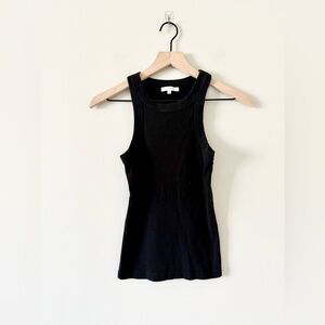 Z Supply Cotton Ribbed Knit Tank in Black- Size S